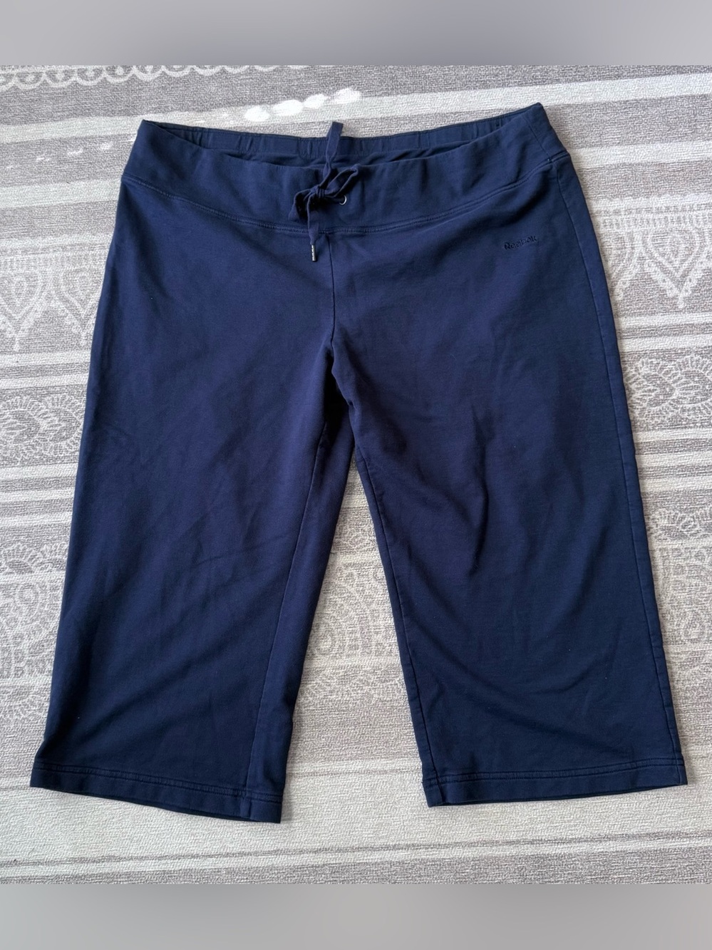 Reebok Sweat Capris Navy Blue - Womens XL